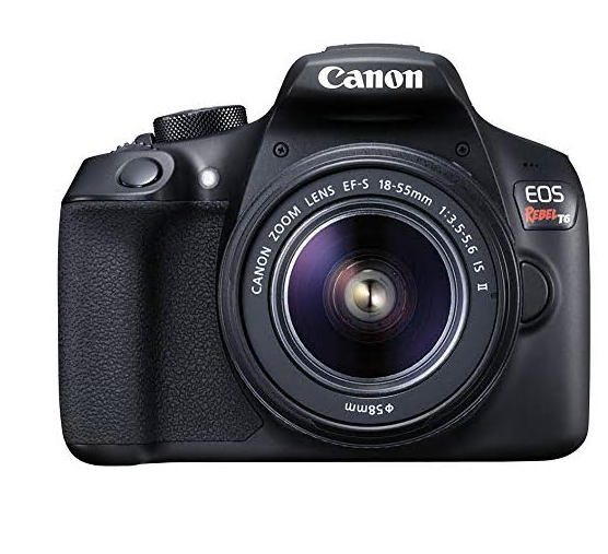 Canon EOS Rebel T6 DSLR Camera con EF-S 18-55mm f / 3.5-5.6 IS II Lens-used